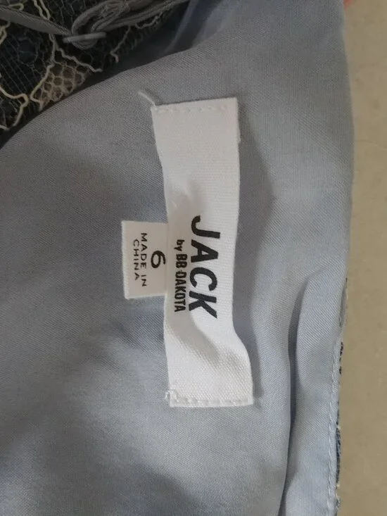 Jack BB Dakota blue lace spaghetti strap midi dress size 6 - Picture 13 of 16